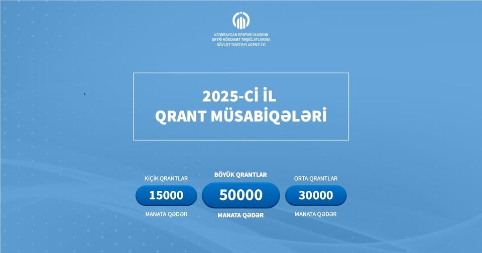 Agentlik 2025-ci il üzrə qrant müsabiqələri ELAN ETDİ